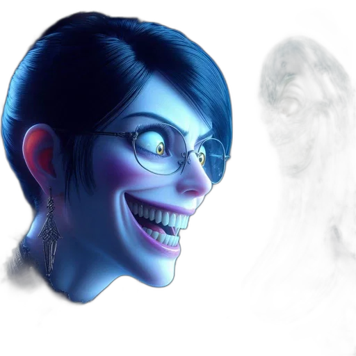 mask, face, creature, concept art, photorealistic, 3d render, fantasy art, blue transparent PNG cut-out