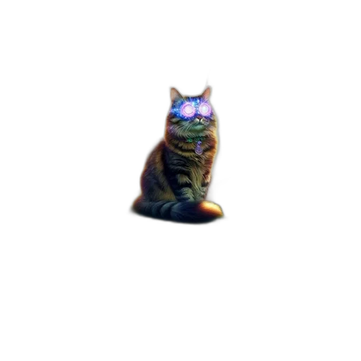 animal, creature, staff, robot, pixel art, vaporwave, 3d render, photorealistic transparent PNG cut-out