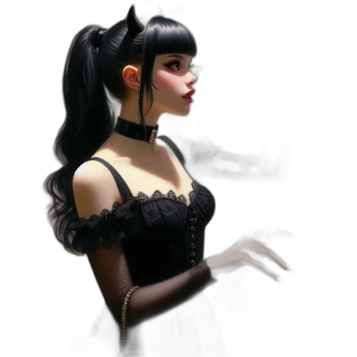 mask, dress, staff, face, 3d render, fantasy art, concept art, photorealistic transparent PNG cut-out