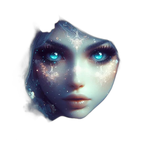 face, mask, robot, staff, fantasy art, concept art, photorealistic, pixel art transparent PNG cut-out