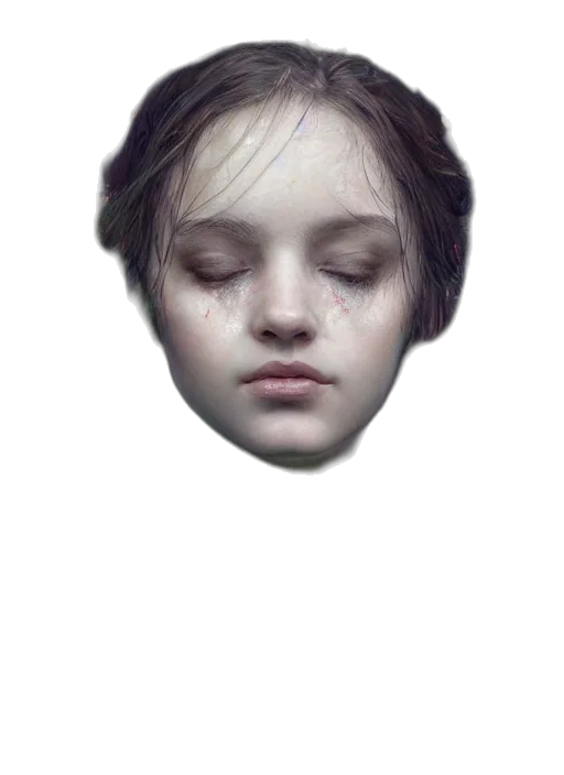 face, mask, hair, creature transparent PNG cut-out