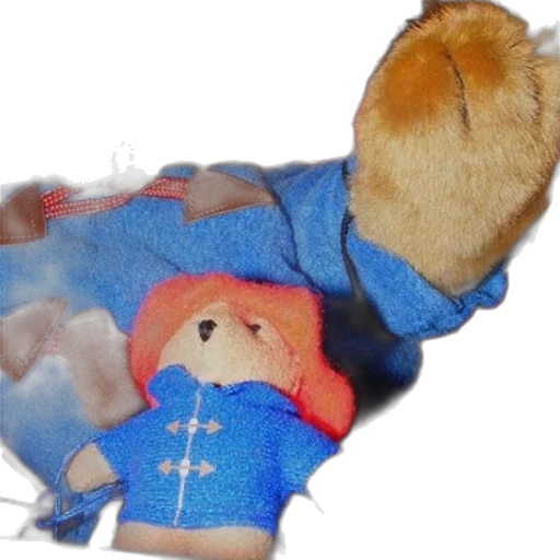 jacket, staff, stuffed, toy, bear, wearing, blue, outfit transparent PNG cut-out