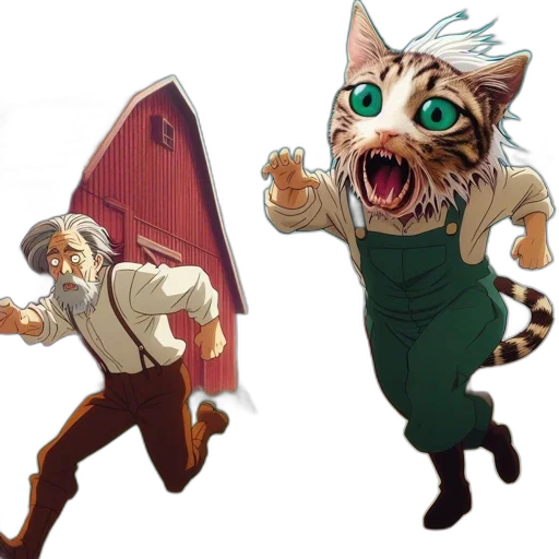 staff, concept art, fantasy art, pixel art, comic book art, rural, comical, scene transparent PNG cut-out