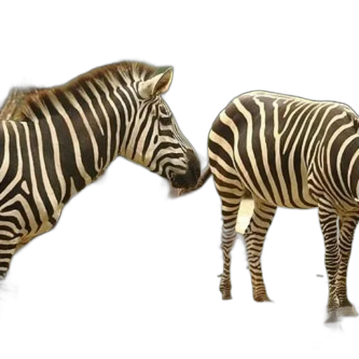 animal, creature, furniture, 3d render, photorealistic, concept art, two, zebras transparent PNG cut-out