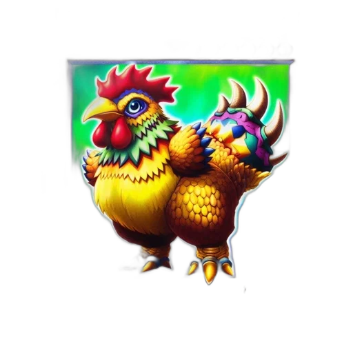 animal, dragon, creature, weapon, pixel art, concept art, 3d render, fantasy art transparent PNG cut-out
