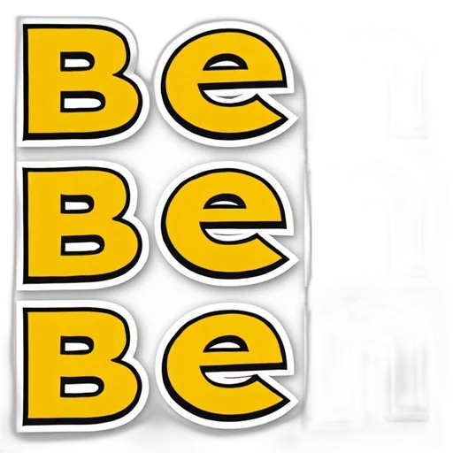 jewelry, 3d render, collection, stickers, word, ben, yellow, black transparent PNG cut-out