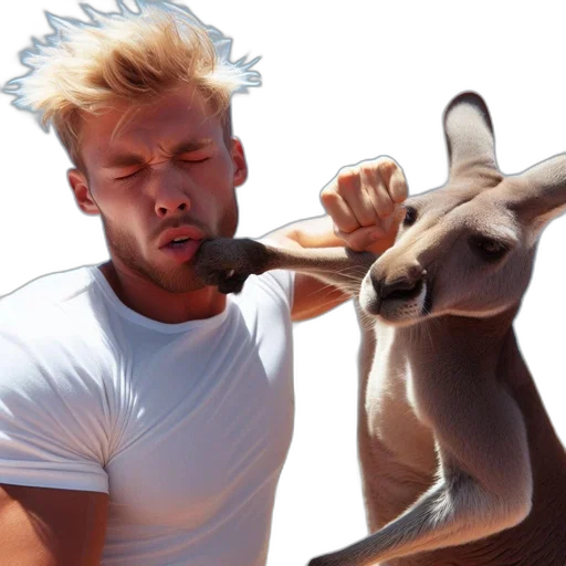animal, creature, hair, staff, young, man, tousled, blonde transparent PNG cut-out