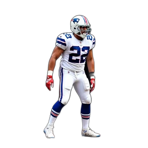 football, card, featuring, player, white, uniform, number, wearing transparent PNG cut-out