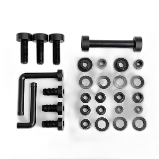 jewelry, furniture, 3d render, monochrome, set, black, plastic, hardware transparent PNG cut-out