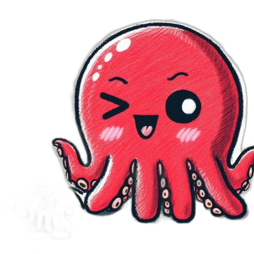 creature, animal, staff, concept art, watercolor, pixel art, comic book art, red transparent PNG cut-out