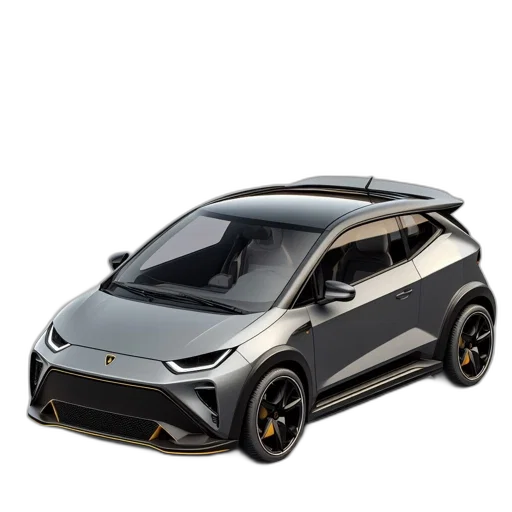 car, 3d render, image, displays, collection, stylish, modern, electric transparent PNG cut-out