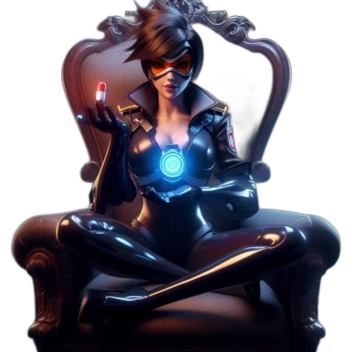 robot, jewelry, staff, crown, concept art, cyberpunk, fantasy art, comic book art transparent PNG cut-out