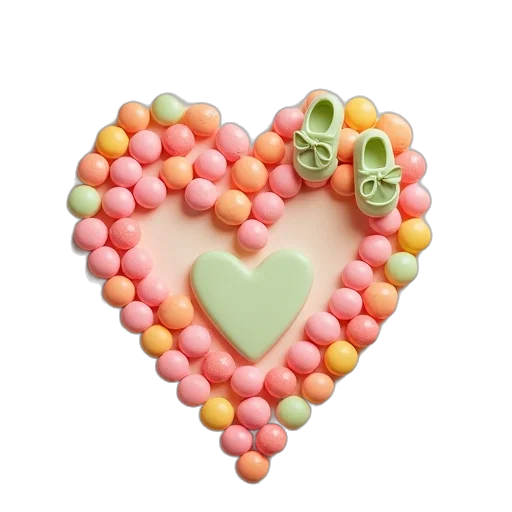 jewelry, food, 3d render, pastel transparent PNG cut-out