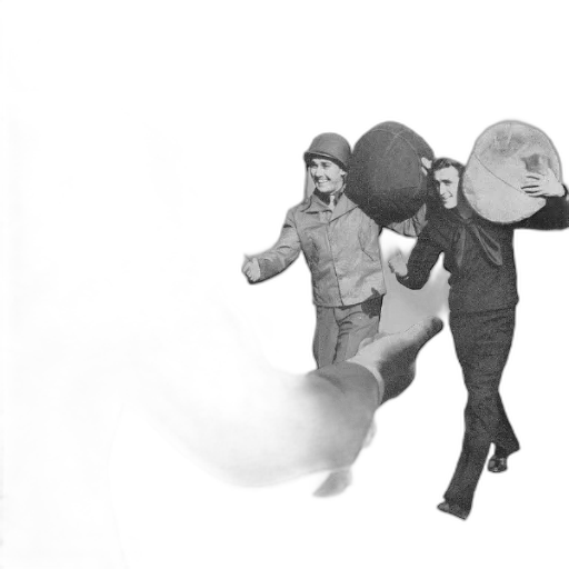 concept art, 3d render, outer space, vintage, advertisement, black, white, photo transparent PNG cut-out