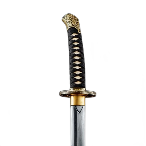 sword, weapon, staff, jewelry, 3d render, close-up, traditional, samurai transparent PNG cut-out