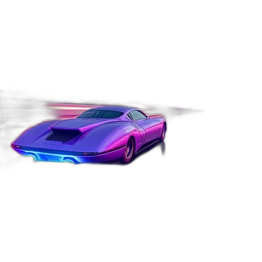 car, weapon, animal, robot, 3d render, vaporwave, concept art, photorealistic transparent PNG cut-out