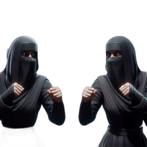 mask, weapon, dress, concept art, 3d render, photorealistic, pixel art, two transparent PNG cut-out