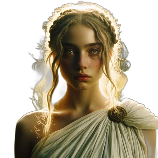 dress, crown, face, dragon, fantasy art, photorealistic, concept art, oil painting transparent PNG cut-out