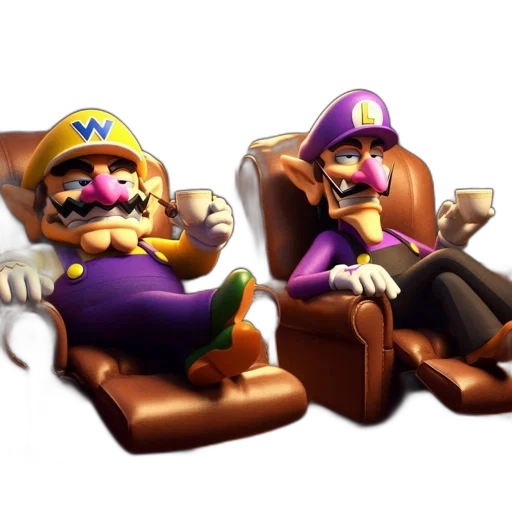 furniture, crown, concept art, 3d render, pixel art, fantasy art, two, characters transparent PNG cut-out