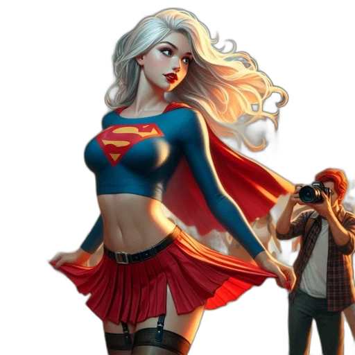 comic book art, concept art, fantasy art, 3d render, illustration, features, woman, portrayed transparent PNG cut-out
