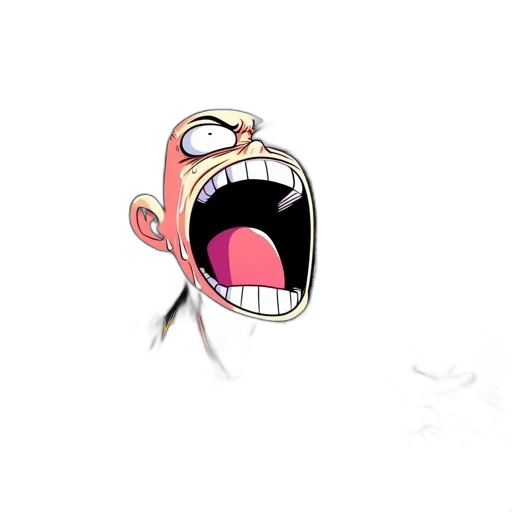 cartoon, concept art, 3d render, comic book art, animated, character, displays, intense transparent PNG cut-out