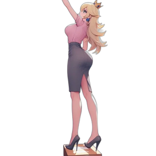 dress, staff, weapon, concept art, cartoon, pixel art, fantasy art, pastel transparent PNG cut-out