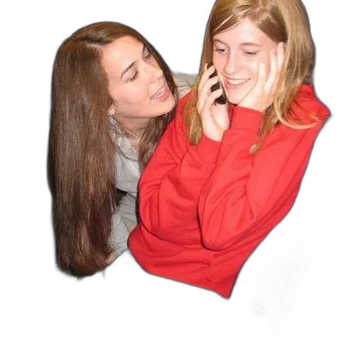 hair, jacket, face, staff, photorealistic, two, girls, sit transparent PNG cut-out