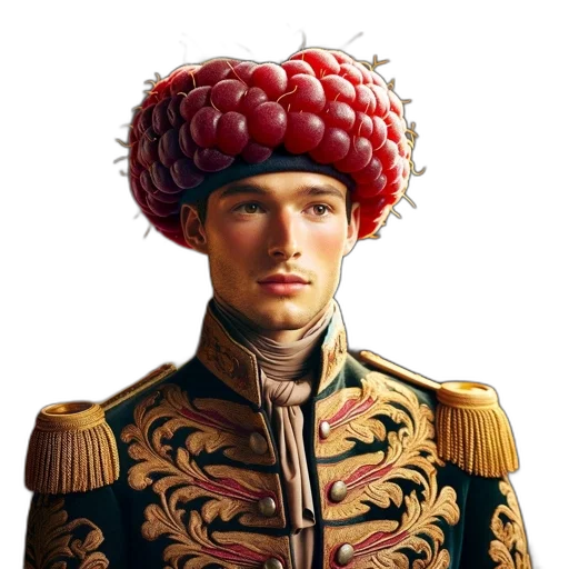crown, hat, jacket, face, photorealistic, concept art, oil painting, fantasy art transparent PNG cut-out