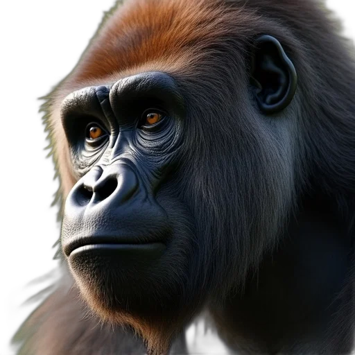 animal, face, creature, staff, photorealistic, 3d render, concept art, oil painting transparent PNG cut-out