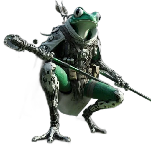 robot, animal, dragon, weapon, concept art, 3d render, fantasy art, green transparent PNG cut-out