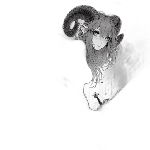 dragon, creature, animal, hair, fantasy art, concept art, pencil sketch, anime transparent PNG cut-out
