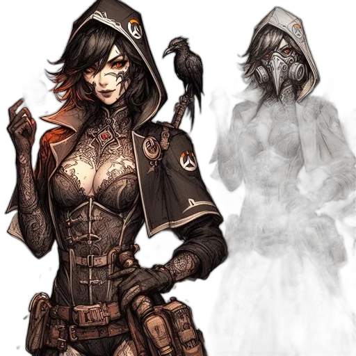 jacket, concept art, comic book art, fantasy art, cyberpunk, dark, monochrome, earth tones transparent PNG cut-out