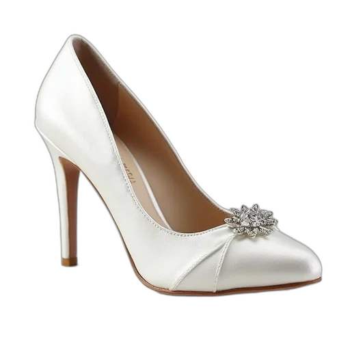 shoes, jewelry, women, satin, stily, white, wedding, rhine transparent PNG cut-out
