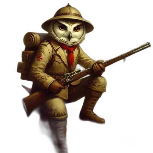 mask, robot, staff, weapon, concept art, pixel art, fantasy art, comic book art transparent PNG cut-out