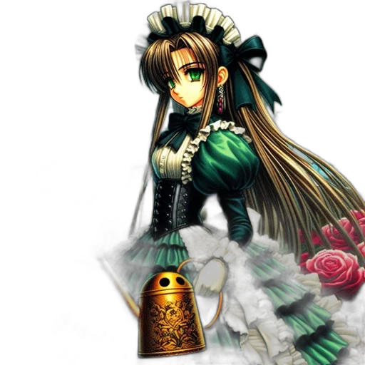 dress, weapon, crown, staff, concept art, fantasy art, pixel art, photorealistic transparent PNG cut-out