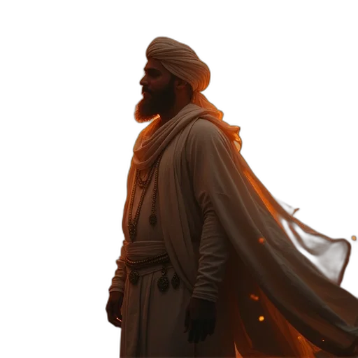 sword, jacket, staff, concept art, comic book art, 3d render, photorealistic, punjabi transparent PNG cut-out