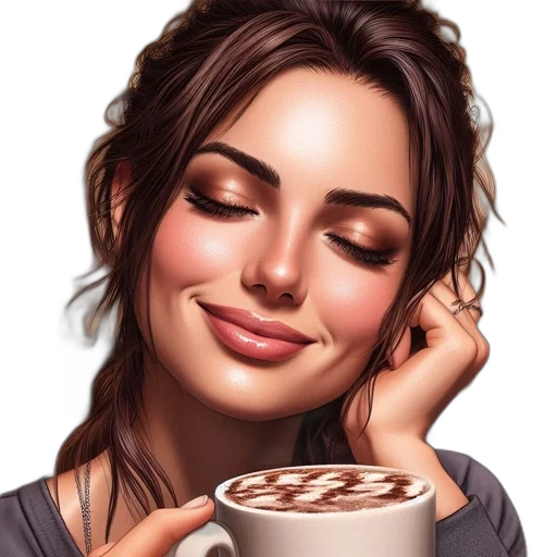 face, photorealistic, oil painting, cartoon, fantasy art, earth tones, intimate, shot transparent PNG cut-out