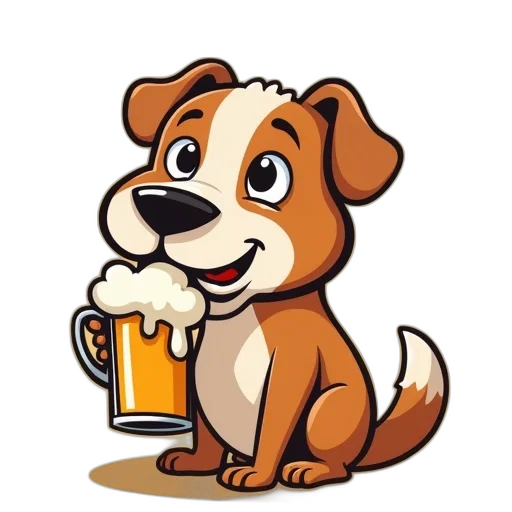 animal, cartoon, pixel art, dog transparent PNG cut-out