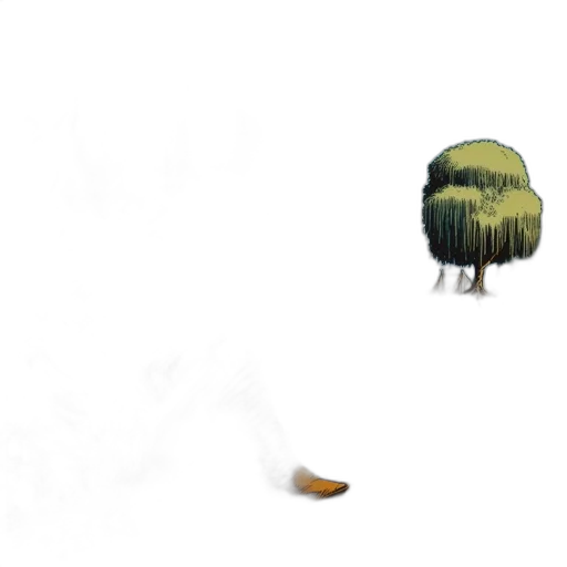 tree, hat, creature, hair, concept art, pixel art, 3d render, photorealistic transparent PNG cut-out