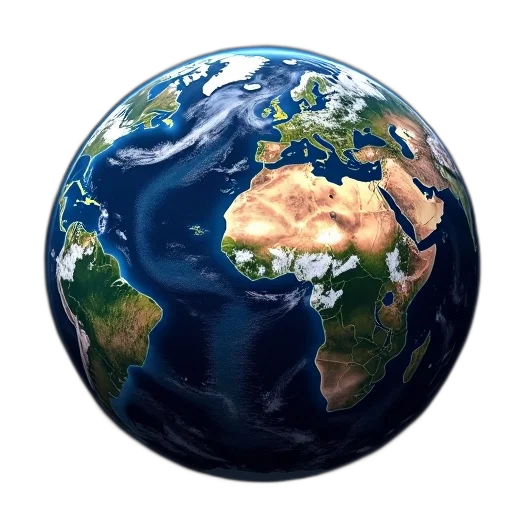 3d render, photorealistic, outer space, detailed, image, earth, space, showing transparent PNG cut-out