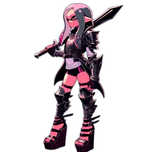 weapon, staff, sword, robot, concept art, 3d render, pixel art, cyberpunk transparent PNG cut-out