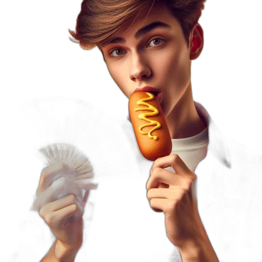 food, weapon, concept art, photorealistic, fantasy art, cartoon, neon lights, young transparent PNG cut-out