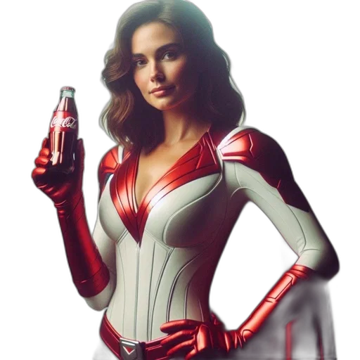 comic book art, concept art, 3d render, cartoon, woman, superhero, outfit, holds transparent PNG cut-out