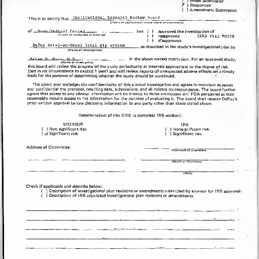 document, titled, institutional, research, review, board, various, sections transparent PNG cut-out