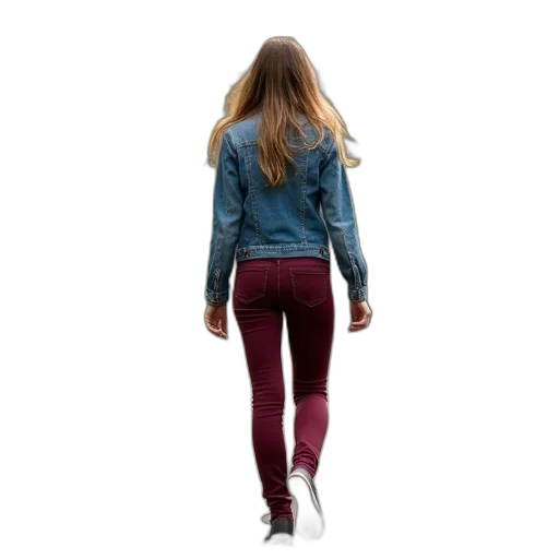 jacket, hair, staff, shoes transparent PNG cut-out