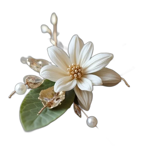 flower, jewelry, crown, staff, photorealistic, 3d render, oil painting, hair transparent PNG cut-out