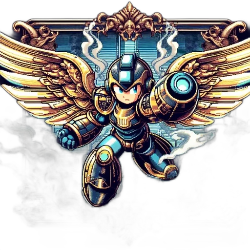 robot, pixel art, concept art, comic book art, fantasy art, blue, pixel, art transparent PNG cut-out