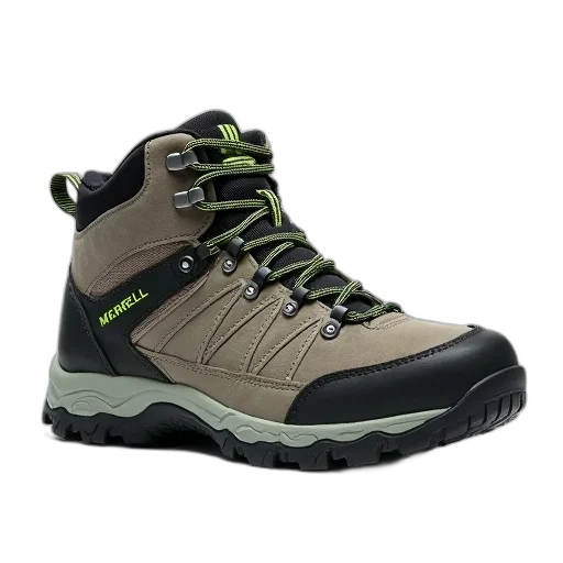 shoes, pair, hiking, boots, grey, black, color, scheme transparent PNG cut-out