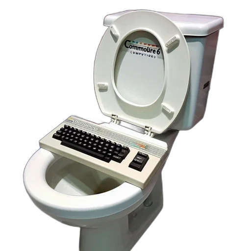furniture, robot, weapon, staff, 3d render, vaporwave, bathroom, setting transparent PNG cut-out