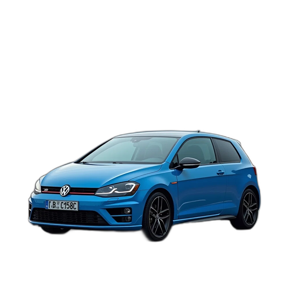 car, 3d render, photorealistic, blue, compact, parked, road, mountainous transparent PNG cut-out